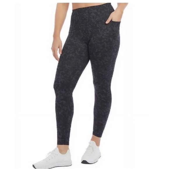 Danskin Snakeskin Print Athletic Leggings w/ Pockets & High Rise Tummy Control - Picture 2 of 9